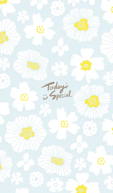 [LINE着せ替え] シンプル2 大人 白い花16の画像1