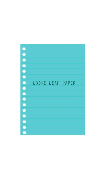 [LINE着せ替え] カラールーズリーフ/ターコイズブルーの画像1