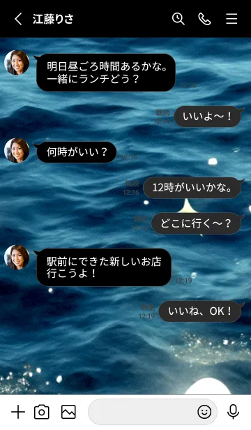 [LINE着せ替え] 夜の月 月の海 #4jcd_21。の画像3