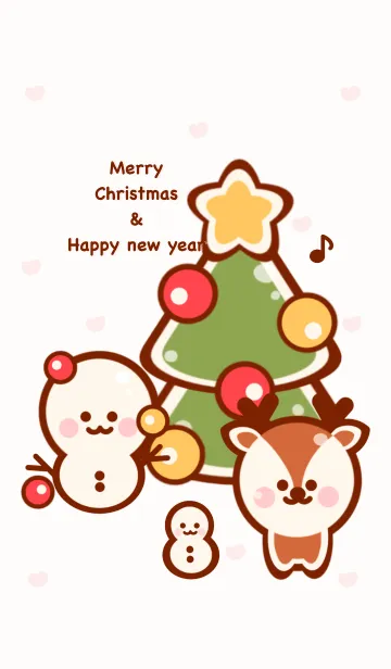 [LINE着せ替え] Cute Cute Christmas themeの画像1