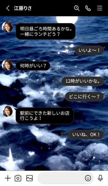 [LINE着せ替え] 夜の月 月の海 #4jcd_15。の画像3