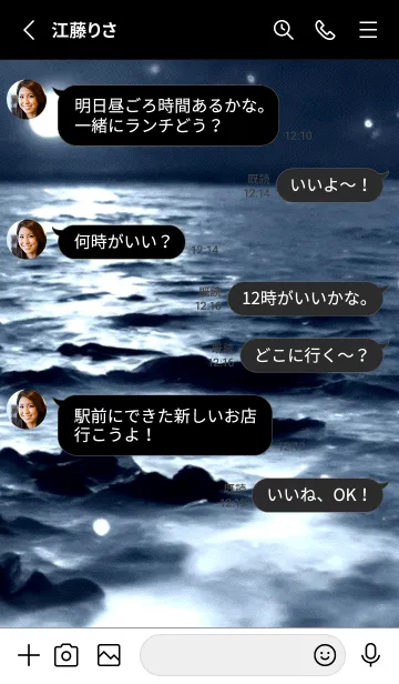 [LINE着せ替え] 夜の月 月の海 #4jcd_26。の画像3