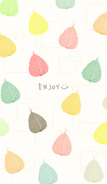 [LINE着せ替え] カラフルな葉っぱ11の画像1