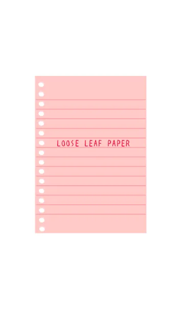 [LINE着せ替え] カラールーズリーフ/ライトレッドの画像1