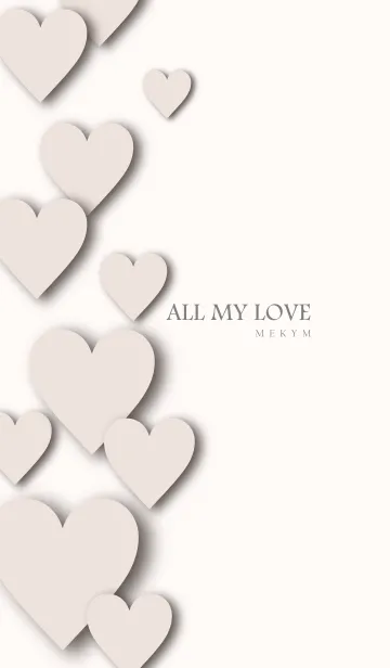 [LINE着せ替え] ALL MY LOVE BEIGEHEART-MEKYM 6の画像1