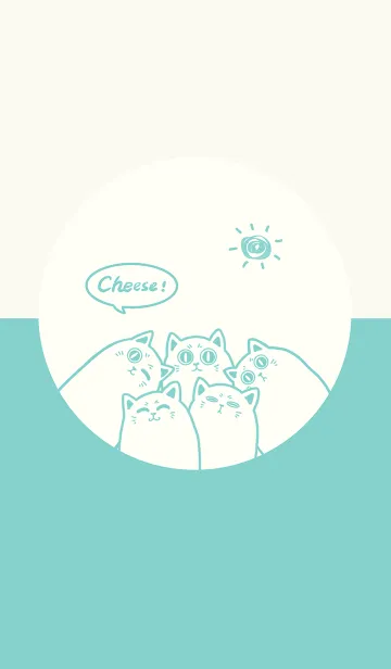 [LINE着せ替え] Meow...Cheese！J-Light Grey.Indigoの画像1