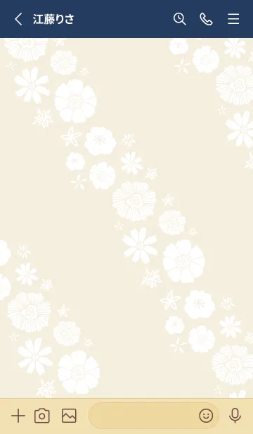 [LINE着せ替え] 白い花々2 斜め24の画像2