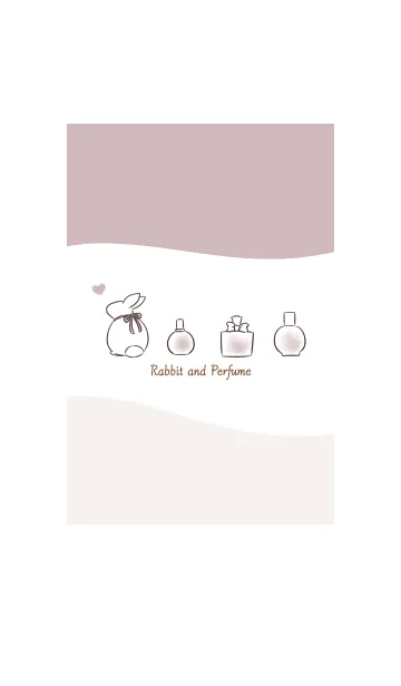 [LINE着せ替え] 兎と香水 -くすみピンク- ウェーブの画像1