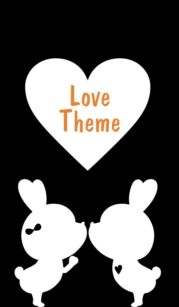 [LINE着せ替え] LOVE THEME Black and White 48の画像1