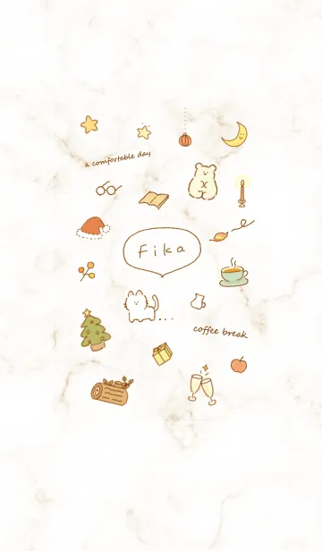 [LINE着せ替え] 冬のシンプルアイコン★ベージュ05_1の画像1