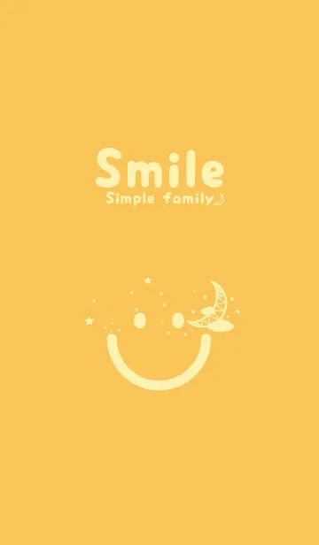 [LINE着せ替え] スマイル＆三日月 サフランイエローの画像1