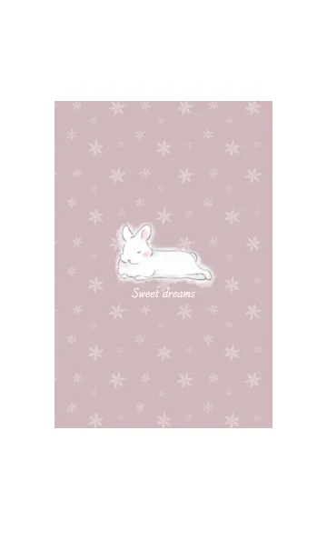 [LINE着せ替え] 夢見るうさぎ -くすみピンク-の画像1