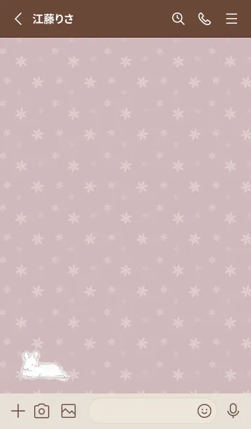 [LINE着せ替え] 夢見るうさぎ -くすみピンク-の画像2
