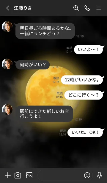 [LINE着せ替え] Full Moon Night Skyの画像3