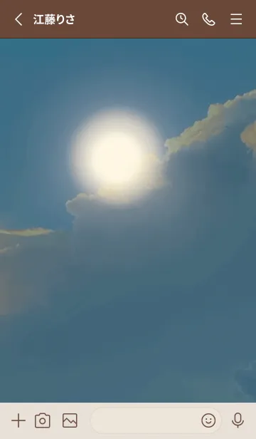 [LINE着せ替え] ベージュと青 : 神秘的な光の画像2