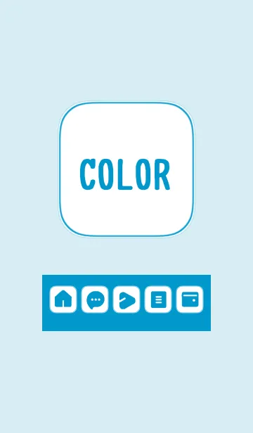 [LINE着せ替え] blue color B07の画像1