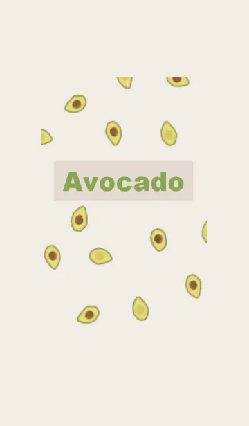 [LINE着せ替え] Avocado pattern / green:)の画像1