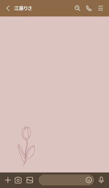 [LINE着せ替え] art_tulip (pink brown)の画像2