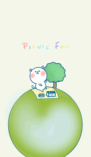 [LINE着せ替え] Picnic Fun J-Matcha Greenの画像1