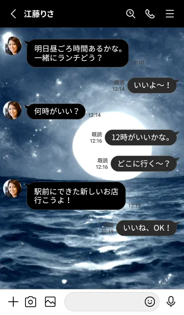 [LINE着せ替え] 夜の月 月の海 #DkE_12。の画像3