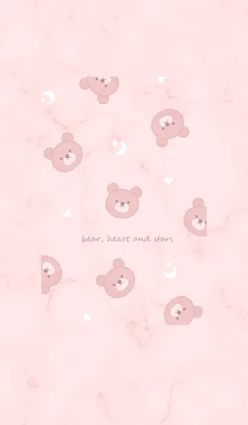 [LINE着せ替え] クマと星と大理石♥ベビーピンク10_1の画像1