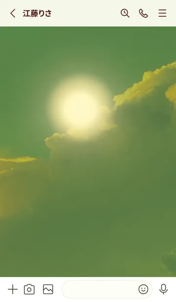 [LINE着せ替え] 黄緑 : 神秘的な光の画像2