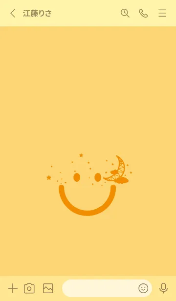 [LINE着せ替え] スマイル＆三日月 卵色の画像2