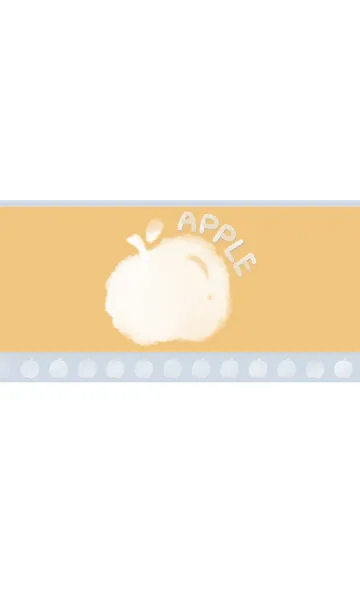 [LINE着せ替え] Smudged Apple J-White.Orangeの画像1