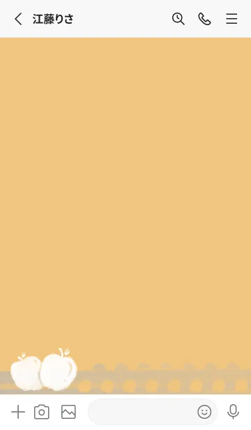 [LINE着せ替え] Smudged Apple J-White.Orangeの画像2