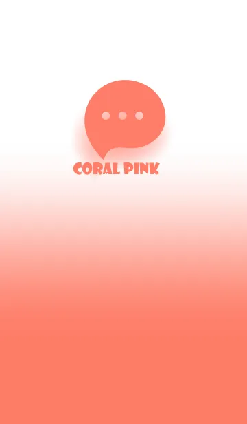 [LINE着せ替え] Coral Pink & White Theme V.3 (JP)の画像1