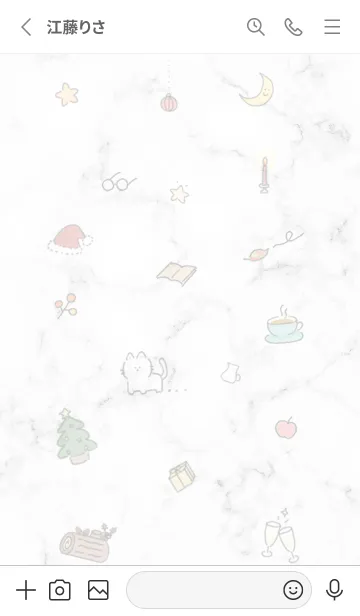 [LINE着せ替え] 冬のシンプルアイコン★ホワイト01_1の画像2