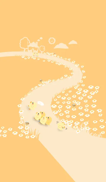 [LINE着せ替え] quack... keep up！ J-Orangeの画像1