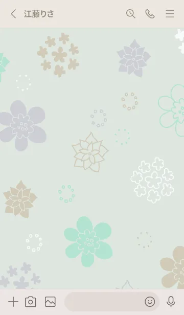 [LINE着せ替え] 北欧風花々16の画像2