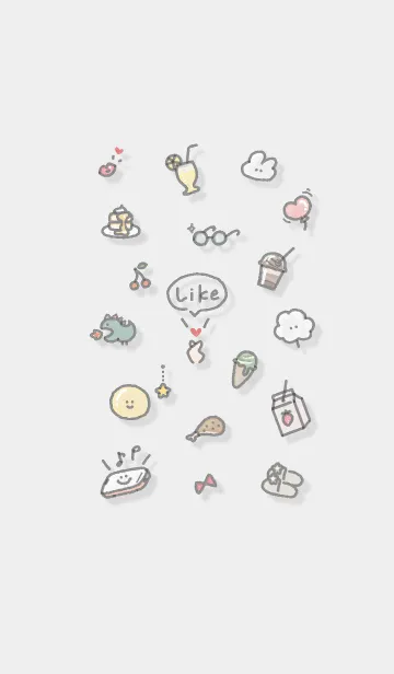 [LINE着せ替え] お洒落なアイコン2✿ホワイト01_1の画像1