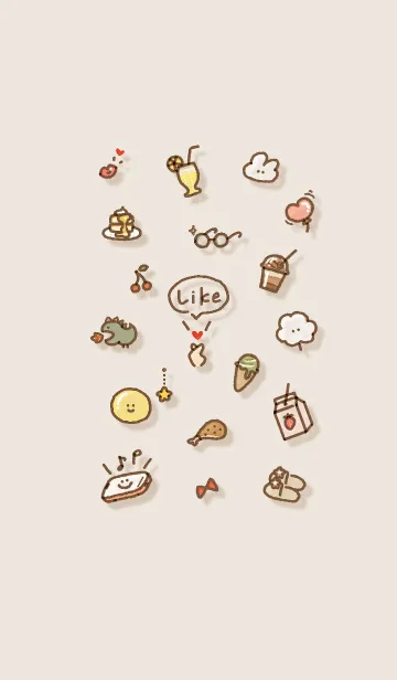 [LINE着せ替え] お洒落なアイコン2✿ブラウン03_1の画像1