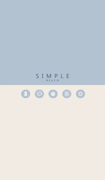 [LINE着せ替え] SIMPLE ICON BLUE.MEKYM 20の画像1
