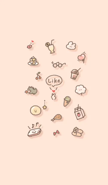 [LINE着せ替え] お洒落なアイコン2✿オレンジ13_1の画像1