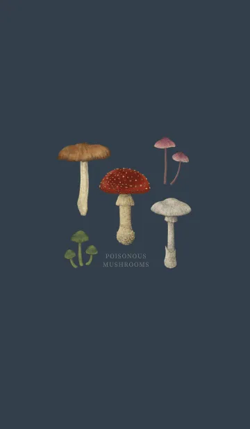 [LINE着せ替え] POISONOUS MUSHROOMS / 濃紺色の画像1