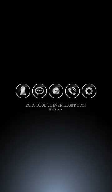 SILVER LIGHT ICON THEME -Echo Blue-の着せ替えメイン画像