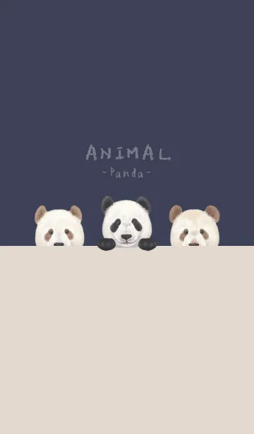 [LINE着せ替え] ANIMAL - パンダ - ダスティネイビーの画像1