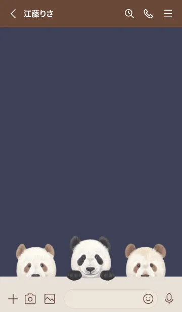 [LINE着せ替え] ANIMAL - パンダ - ダスティネイビーの画像2