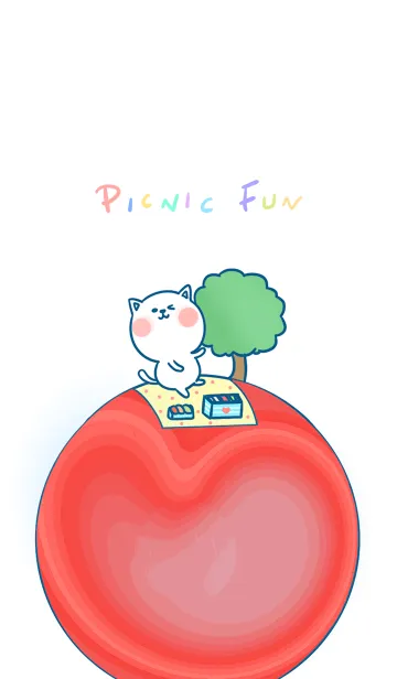 [LINE着せ替え] Picnic Fun J-Strawberry Redの画像1