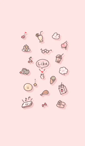 [LINE着せ替え] お洒落なアイコン2✿ベビーピンク10_1の画像1