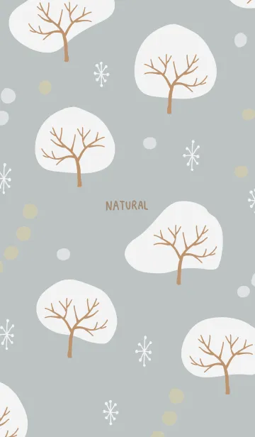 [LINE着せ替え] 木々 グレー2の画像1