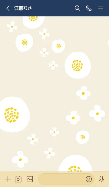 [LINE着せ替え] 3種の白い花28の画像2