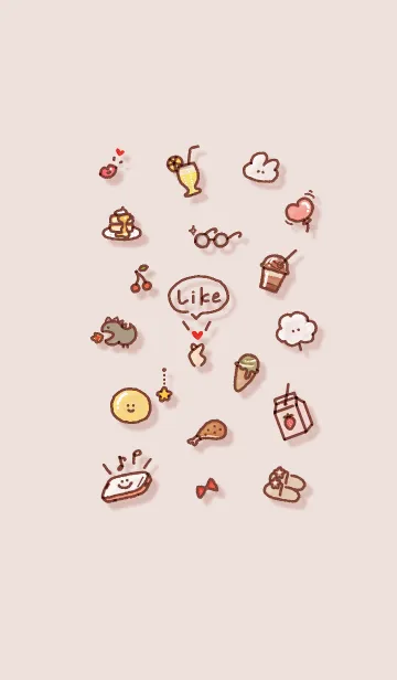 [LINE着せ替え] お洒落なアイコン2✿ピンクブラウン09_1の画像1