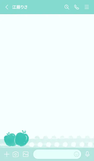 [LINE着せ替え] Smudge Apple J-Green Appleの画像2