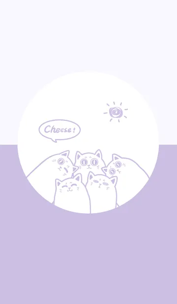 [LINE着せ替え] Meow...Cheese！ J-Romantic Purple.の画像1