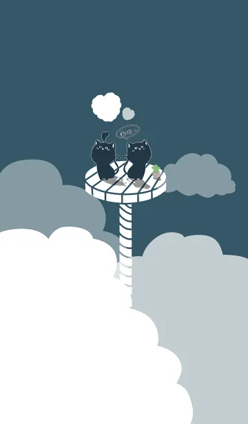 [LINE着せ替え] cat on platform J-Blue Lakeの画像1