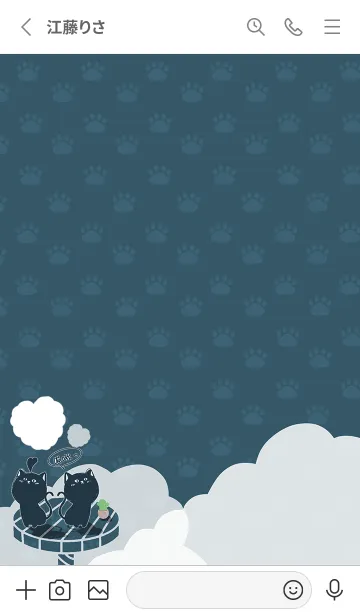 [LINE着せ替え] cat on platform J-Blue Lakeの画像2